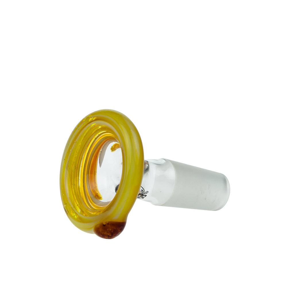 G-Spot Glass - Color Pure Bowl - 14.5 mm - Amber - Side view