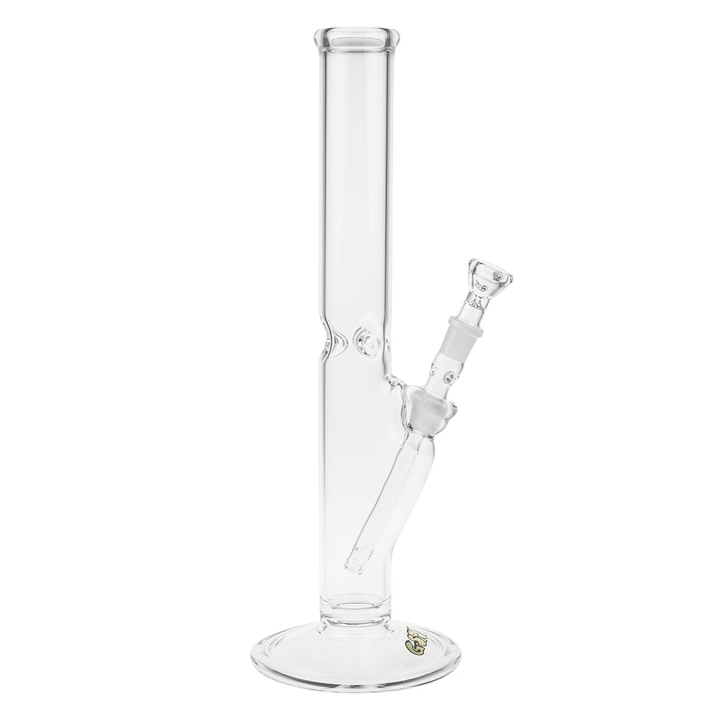 G-Spot Glass Classic Cylinder Ice Bong with Gold Logo | 40 cm - Side View 6