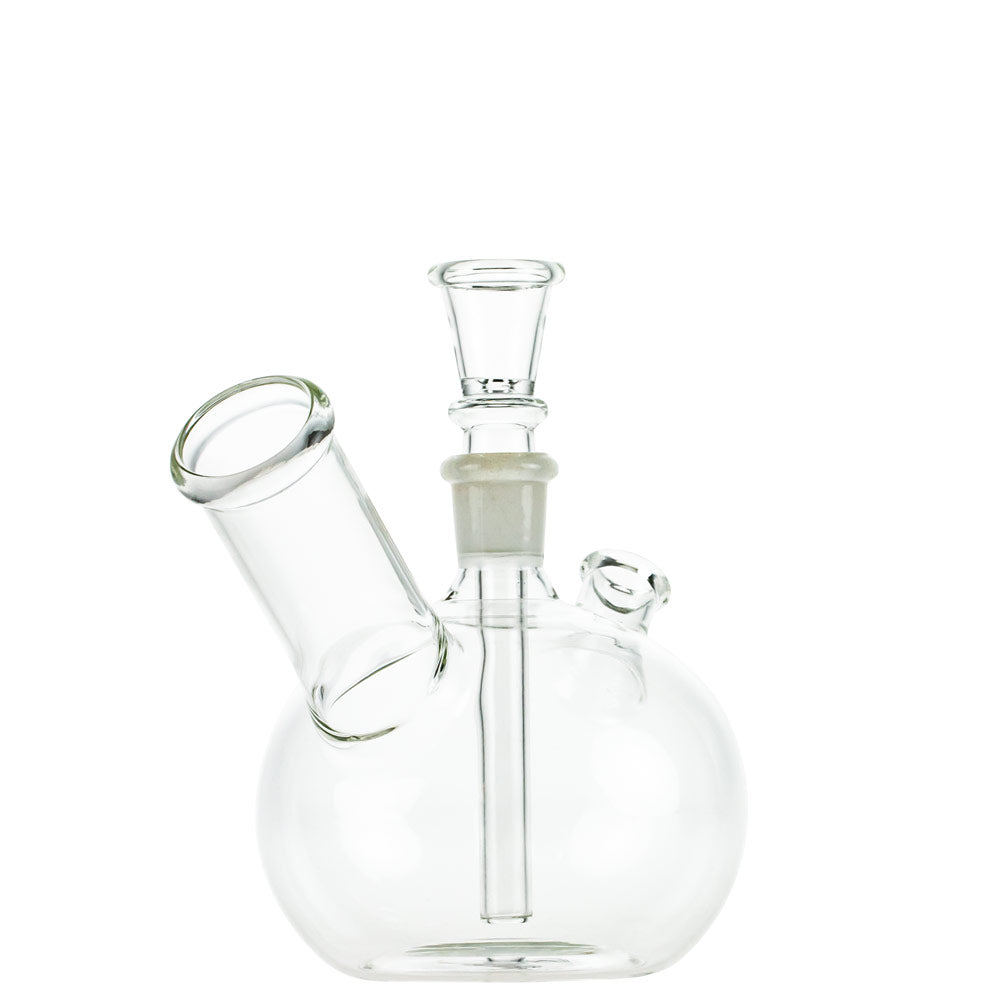 Glass Bubble Base Mini Bong “Little Pig" - Side View 3