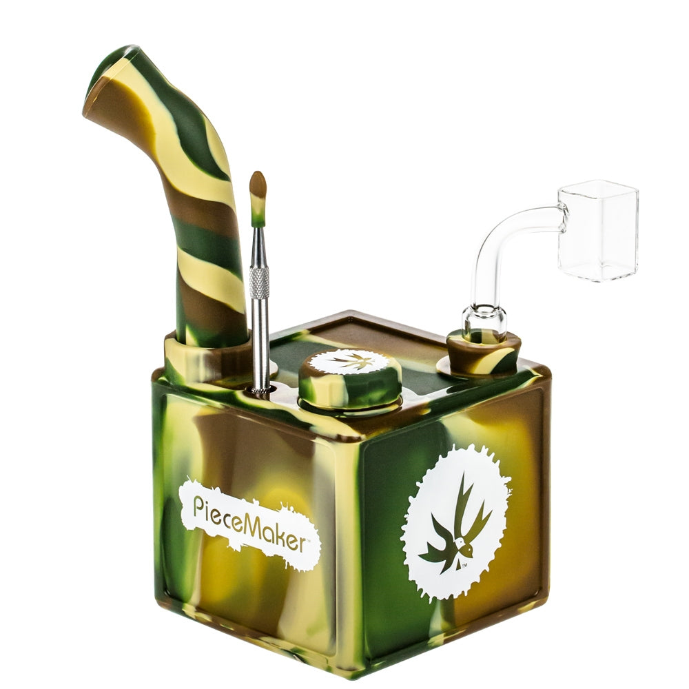 PieceMaker Kube Silicone Dab Rig | Camouflage