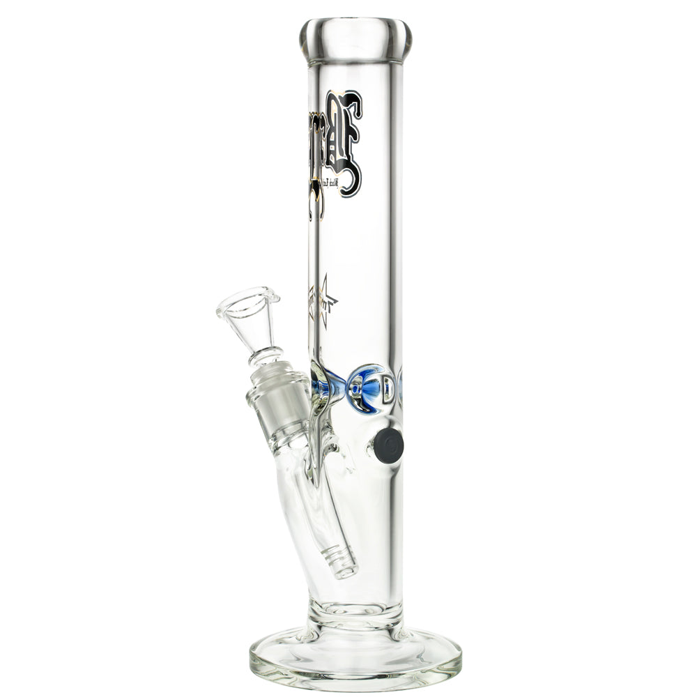 Black Leaf 7mm Straight Ice Bong | 34 cm - Side View 4