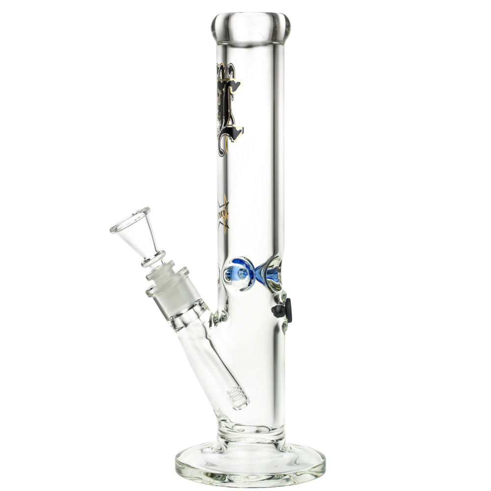 Black Leaf 7mm Straight Ice Bong | 34 cm - Side View 3