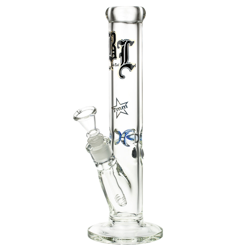 Black Leaf 7mm Straight Ice Bong | 34 cm - Side View 2