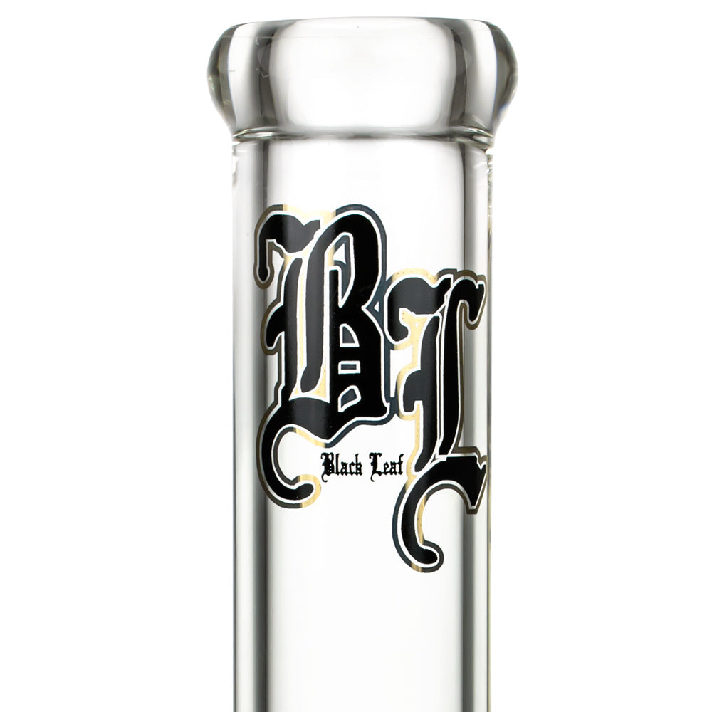 Black Leaf 7mm Straight Ice Bong | 34 cm - Black Leaf Logo