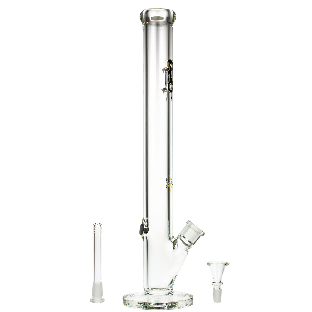 Black Leaf 9mm Straight Bong | 50 cm - Downstem and Bowl Included