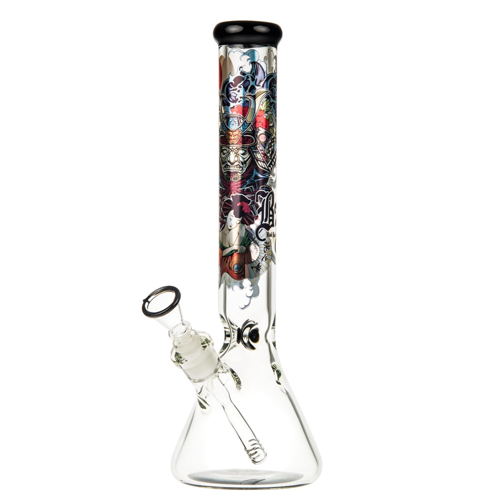 Black Leaf Ronin and Geisha Beaker Ice Bong Box Set - Side View 2