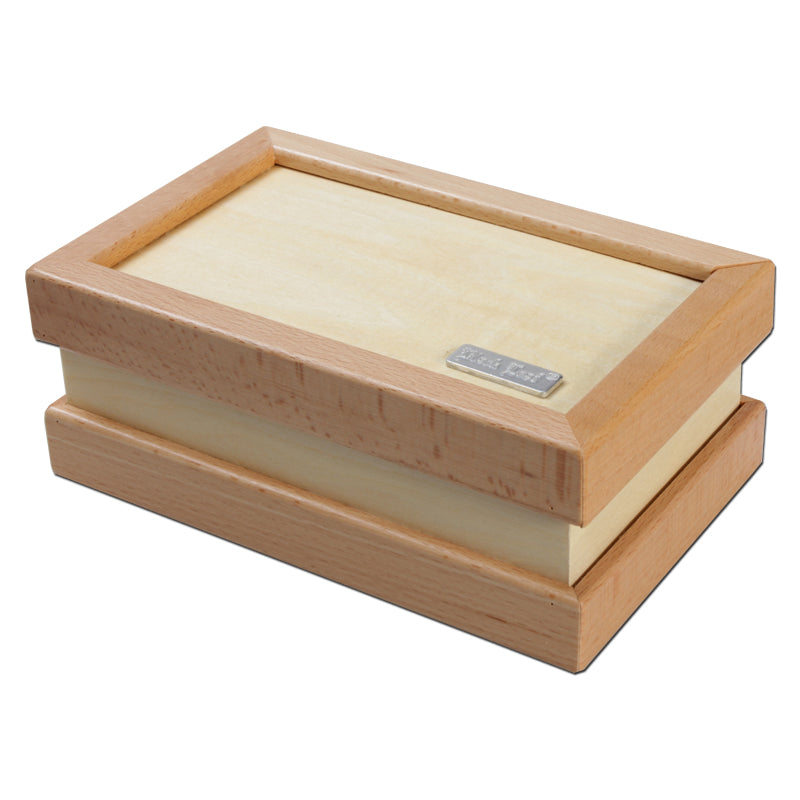 Black Leaf - Wooden Pollen Sifter Kief Box - Large - Black Leaf logo on metal plate