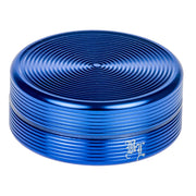 Black Leaf - Ripple Textured Aluminum Herb Grinder - 2-part - 50mm - Blue