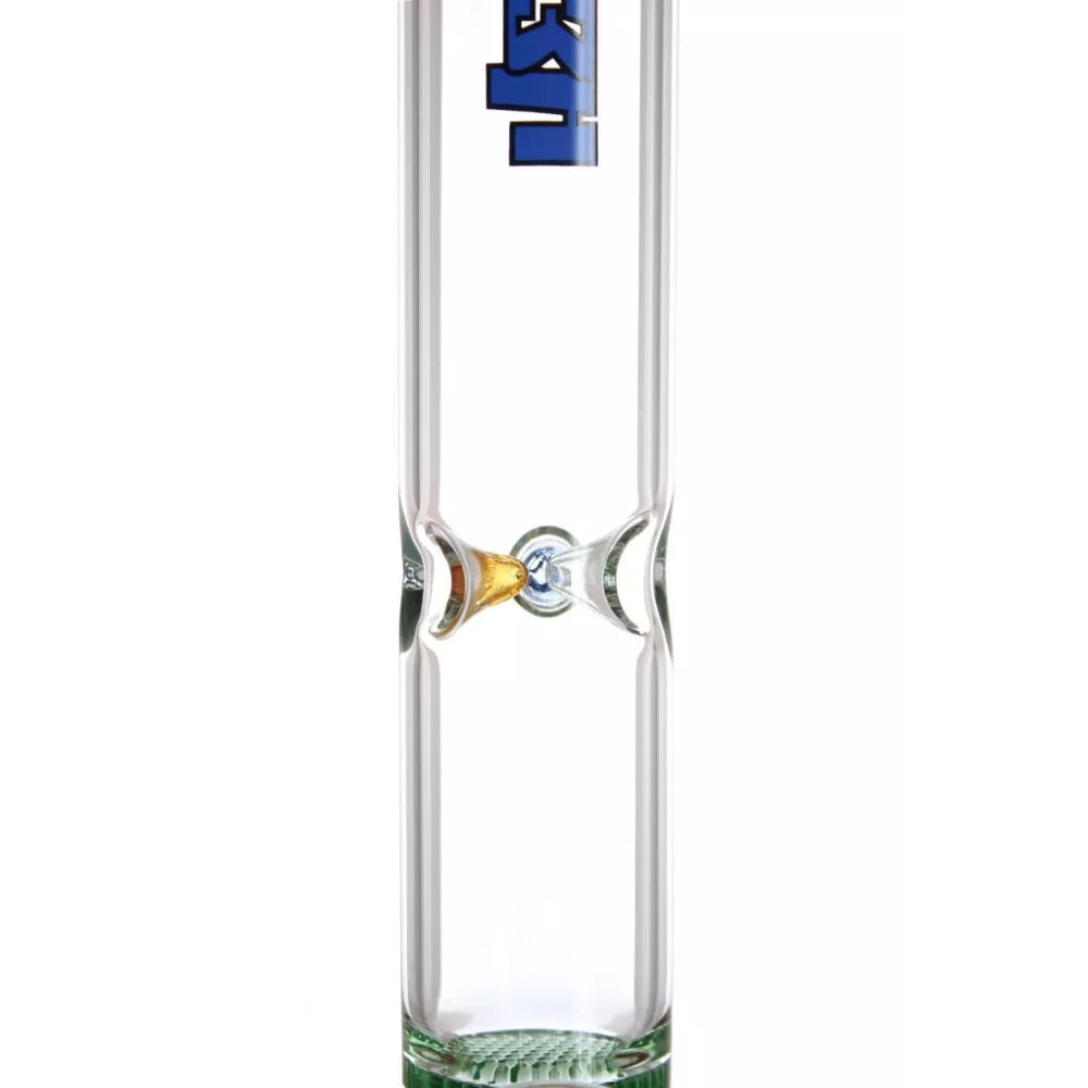 Heisenberg Old School Color-Line Ice Bong with Triple HoneyComb Perc | ice notches