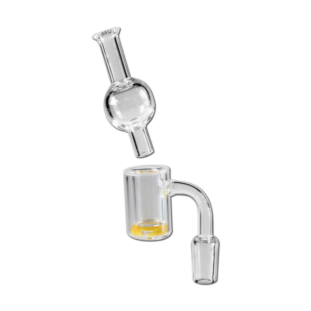 Glass Banger Set Yellow Granulate With Carb Cap