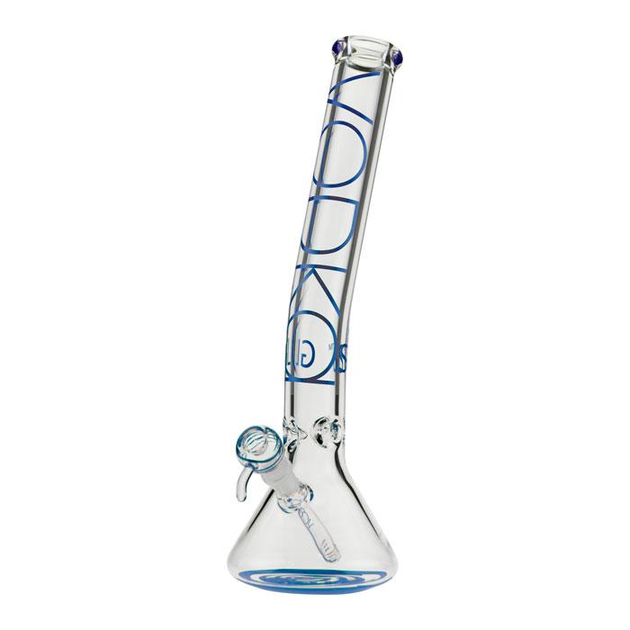 Vodka 9mm Beaker Ice Bong with Bent Neck | 18 Inch | blue