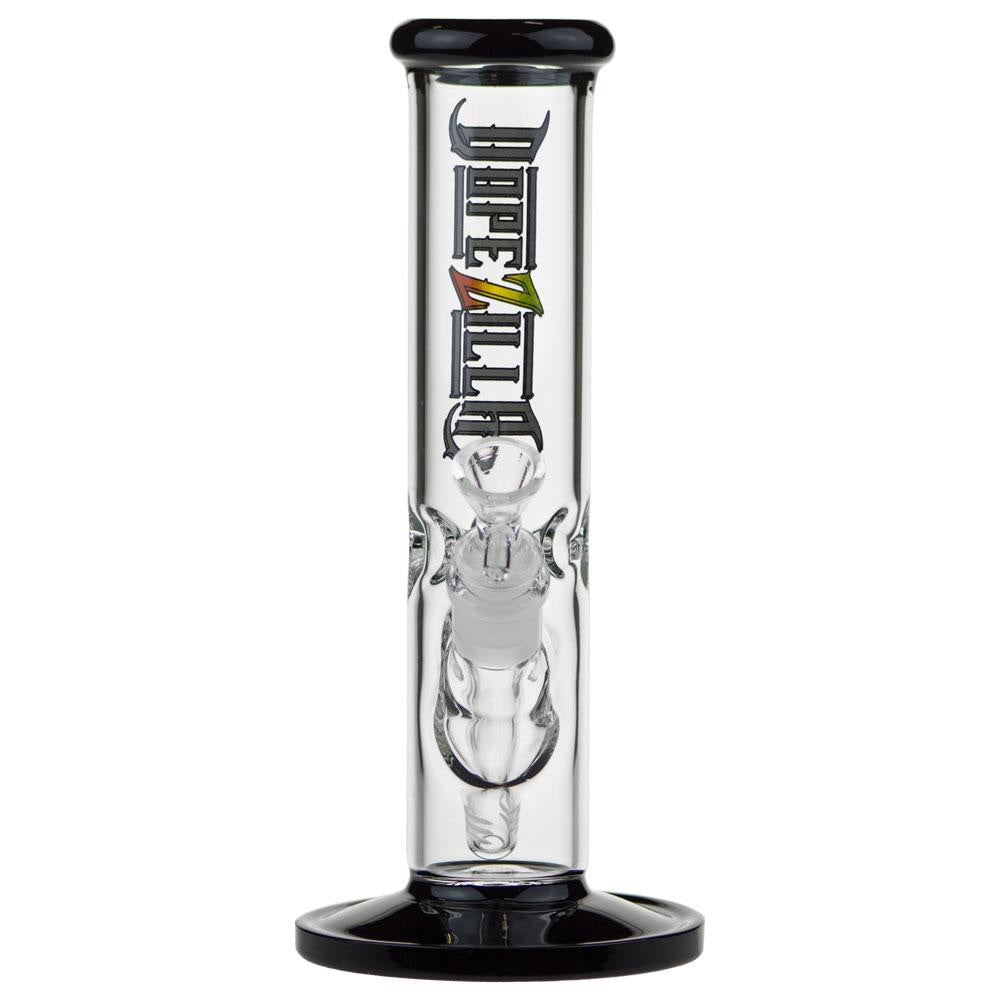 Dopezilla Slimzilla Straight Ice Bong | 10 Inch | Black | front view