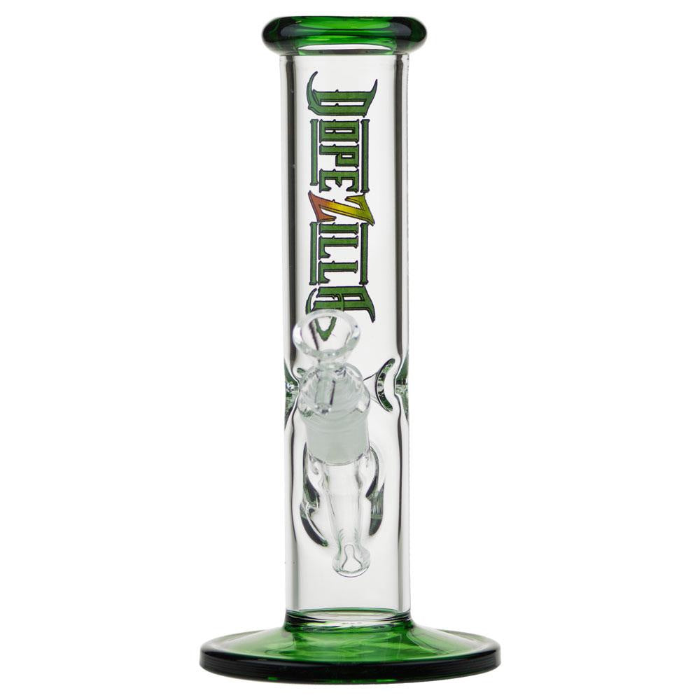 Dopezilla Slimzilla Straight Ice Bong | 10 Inch | Green | front view
