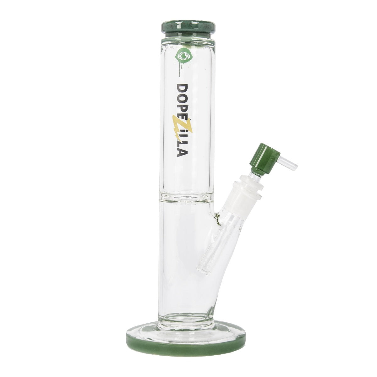 Dopezilla Cyclops Straight Ice Bong | 12 Inch | Milky Jade