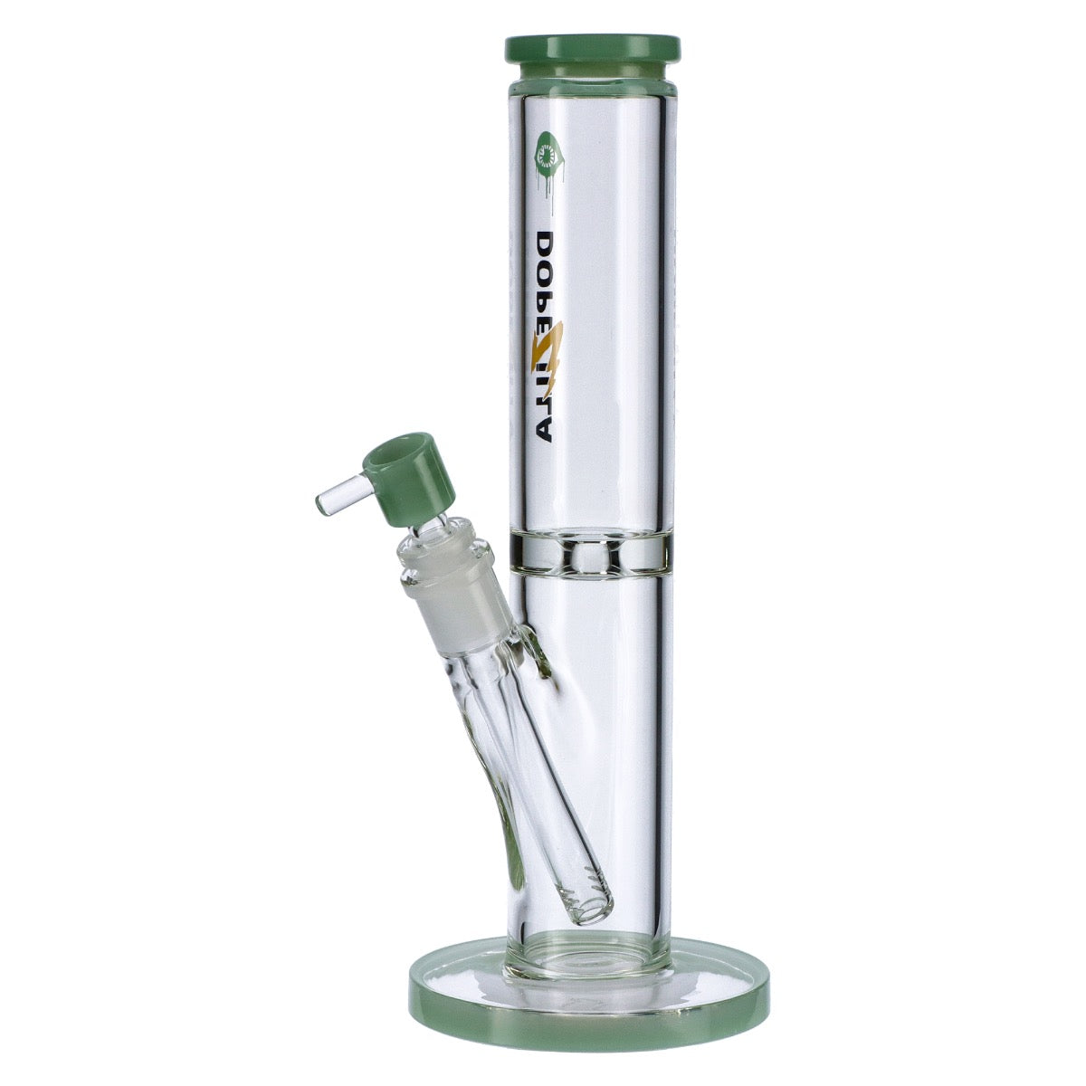 Dopezilla Cyclops Straight Ice Bong | 12 Inch | Milky Teal | side view 2