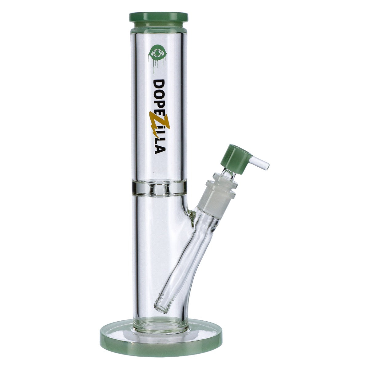 Dopezilla Cyclops Straight Ice Bong | 12 Inch | Milky Teal