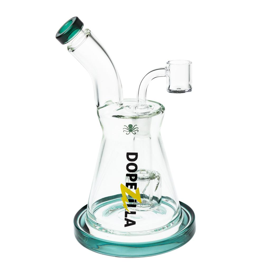Dopezilla Kraken Dab Rig | 8 Inch | Teal | side view 1