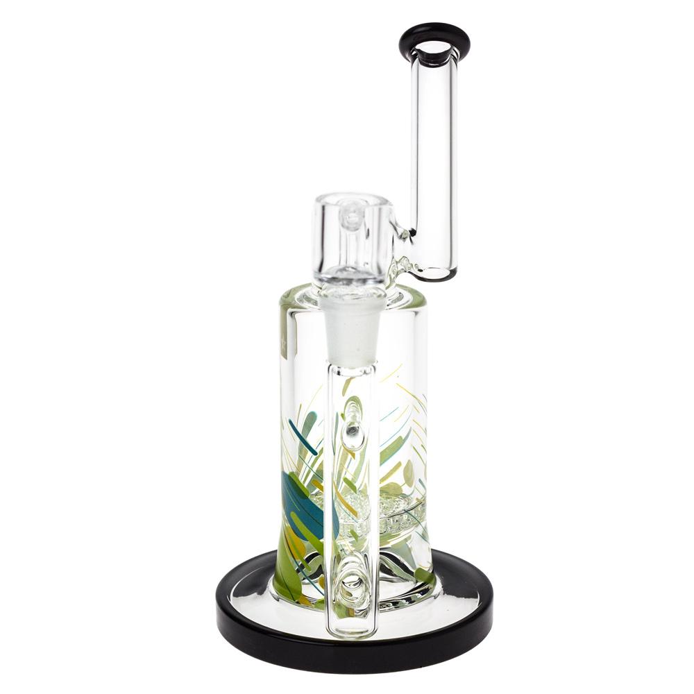 Famous Brandz Versuz Straight Glass Dab Rig | 8 Inch | front view