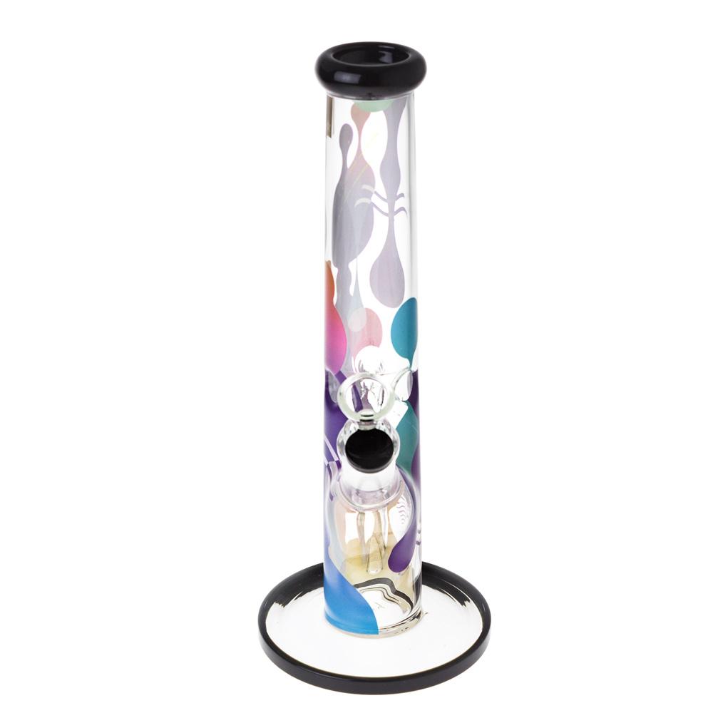 Famous Brandz Panorama Straight Glass Ice Bong | 12 Inch | front view