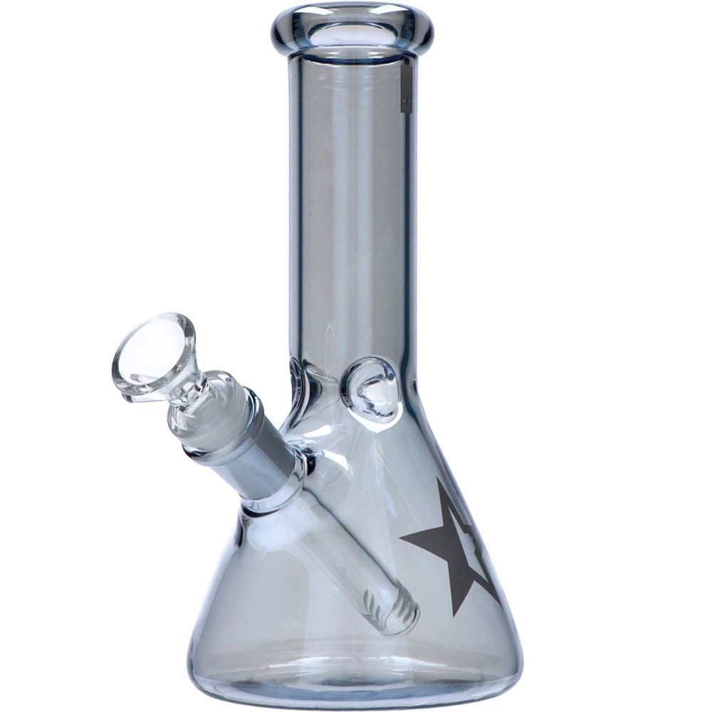 Famous X 8 Inch Fumed Glass Beaker Ice Bong | Prism | side view 1