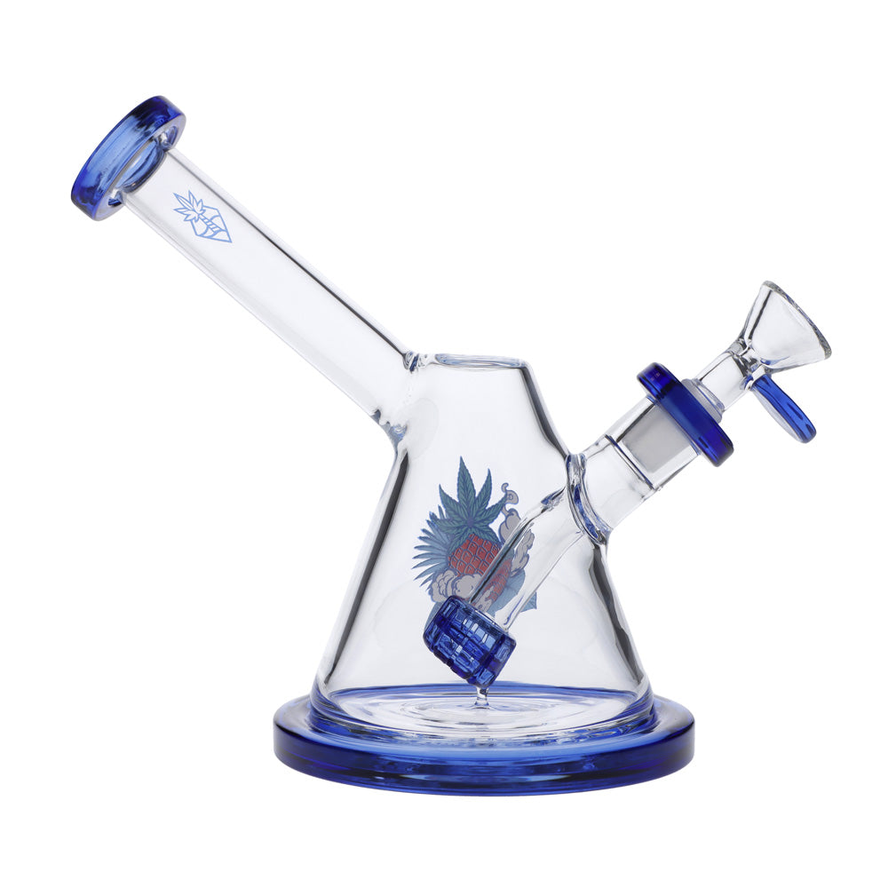 Cabana Cannabis Co. Beaker Base Bong | Blue | side view 4