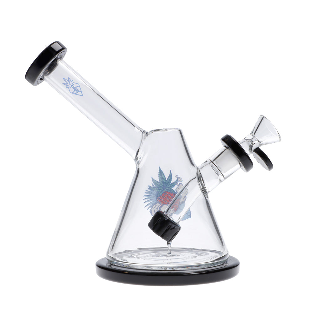 Cabana Cannabis Co. Beaker Base Bong | Black | side view 3