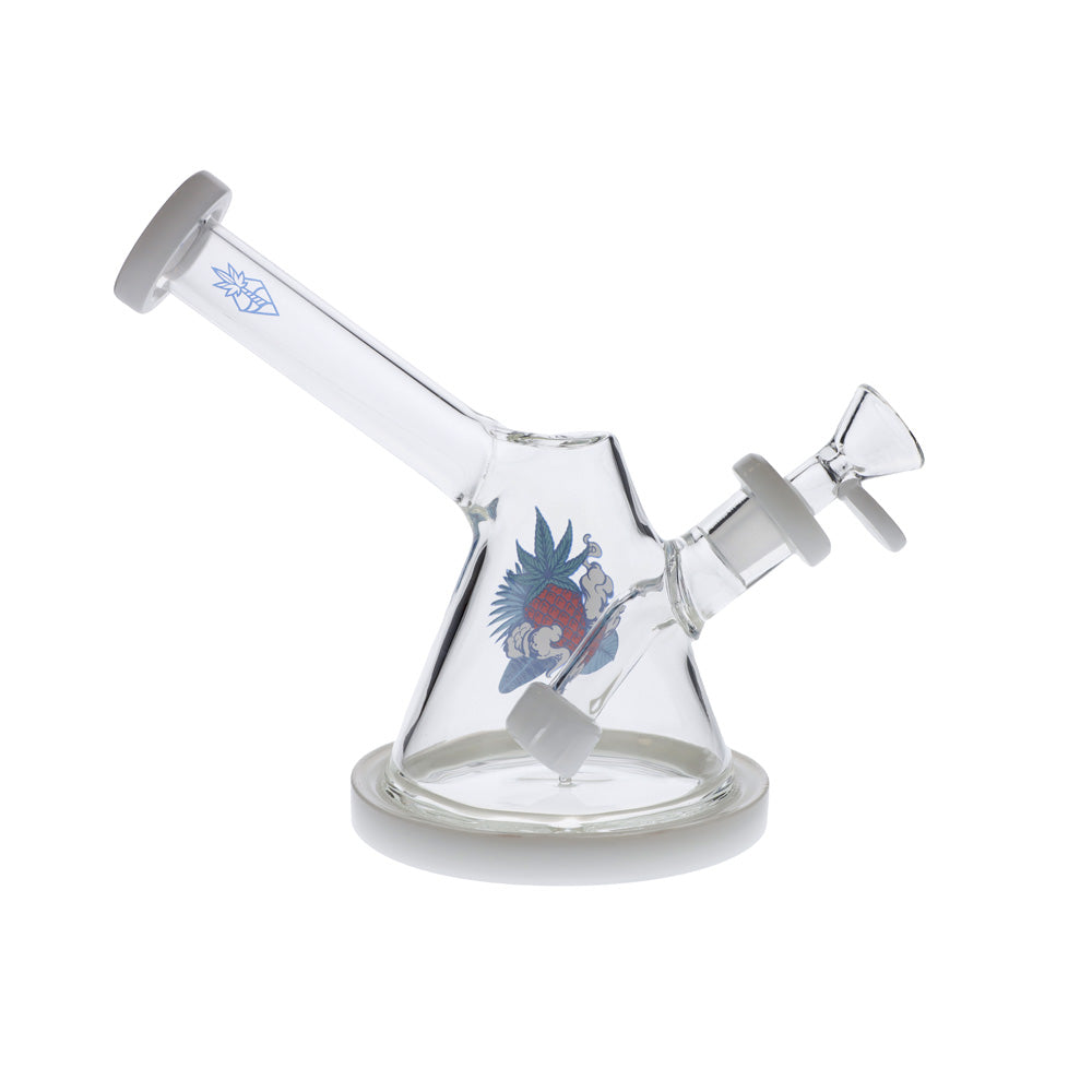 Cabana Cannabis Co. Beaker Base Bong | white | side view 4