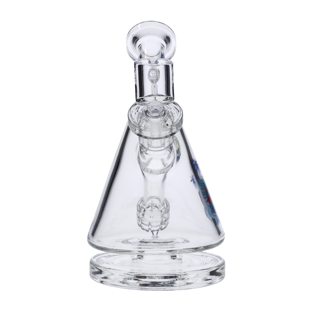 Cabana Cannabis Co. Beaker Base Bong with Circular Foot | Clear | front view