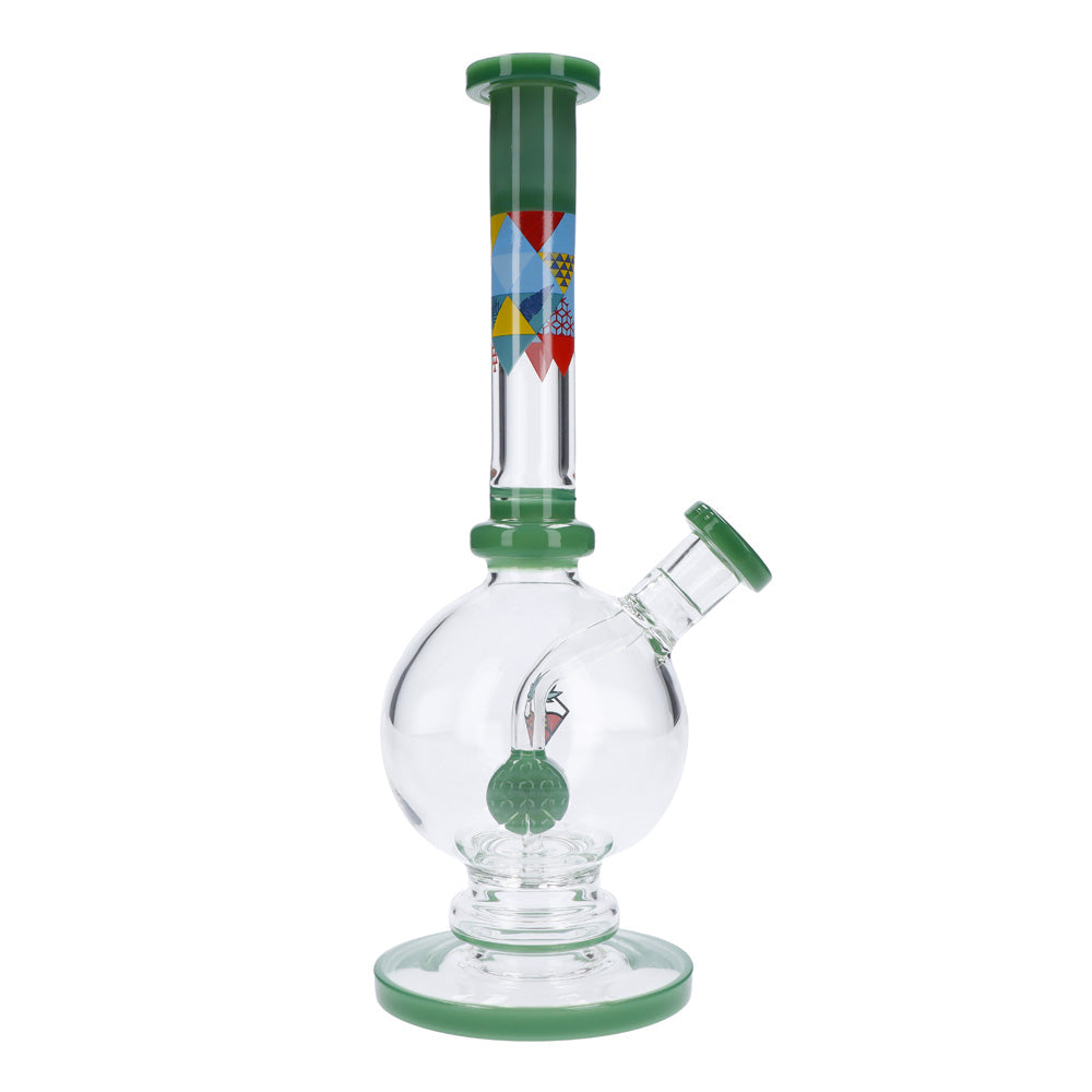 Cabana Cannabis Co. Bubble Base Bong with Circular Foot | Jade Green | without bowl