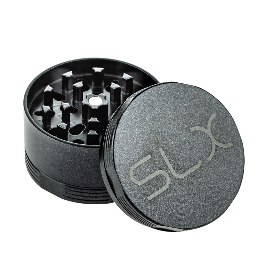 SLX Aluminum Non-Stick Herb Grinder | 4-Part | 2 Inch | Charcoal
