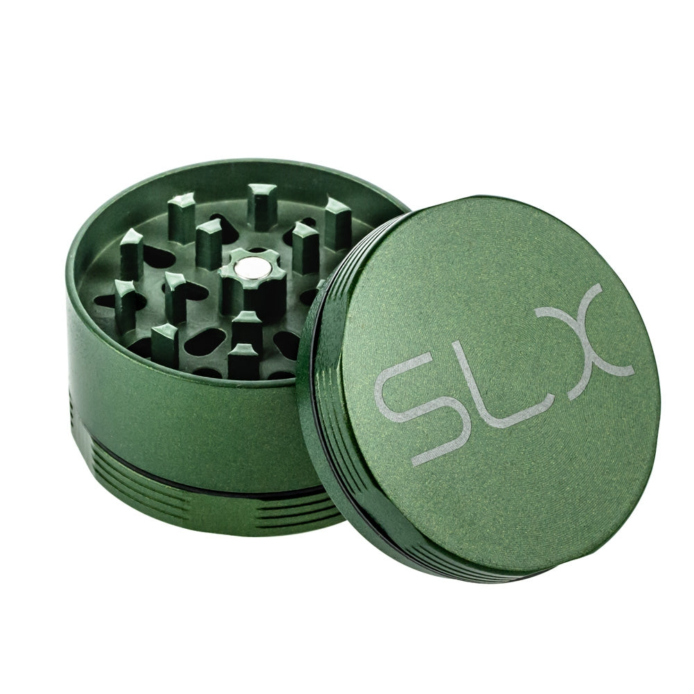 SLX Aluminum Non-Stick Herb Grinder | 4-Part | 2 Inch | Green