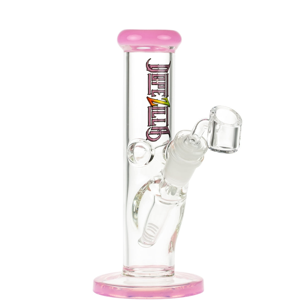 Dopezilla Minilla Straight Mini Vapor Ice Bong | Milky Pink