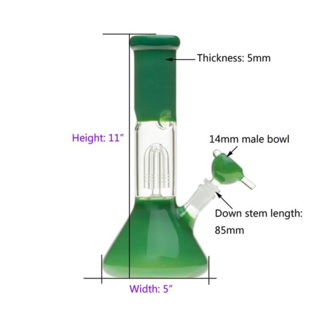 Dopezilla Hedorah Beaker Base Ice Bong | measurements