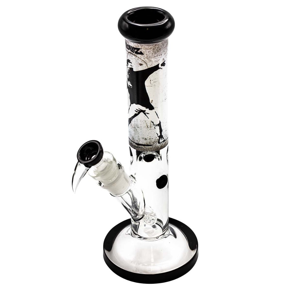 G-Rollz Banksy Straight Tube Bong | Flower Thrower | side view 3
