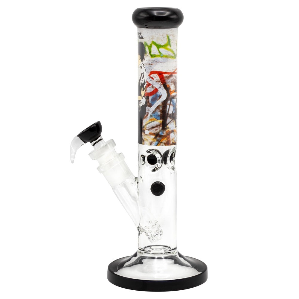 G-Rollz Banksy Straight Tube Bong | Cop On Cop | side view 2