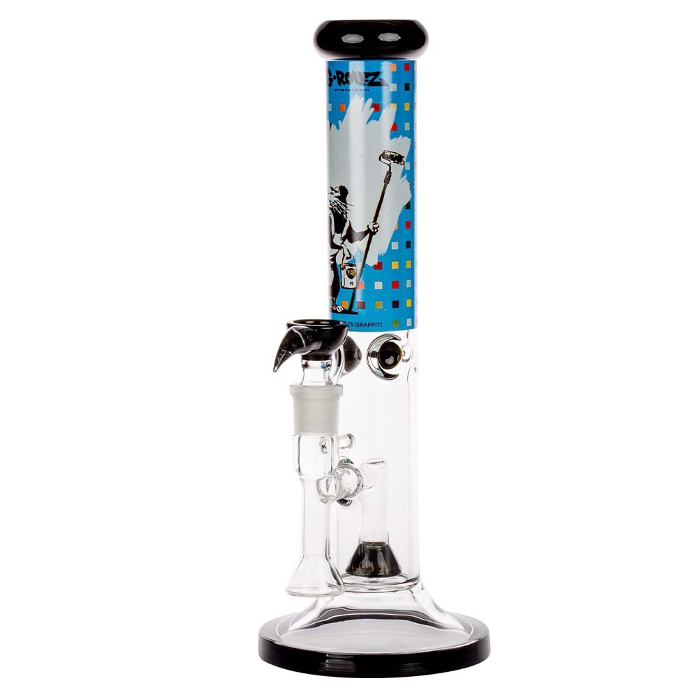 G-Rollz Banksy Straight Tube Percolator Bong