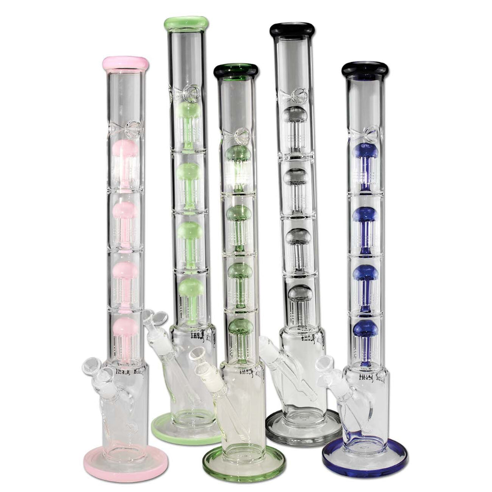 Black Leaf The Skyscraper 4 Tree Perc Ice Bong | All colors