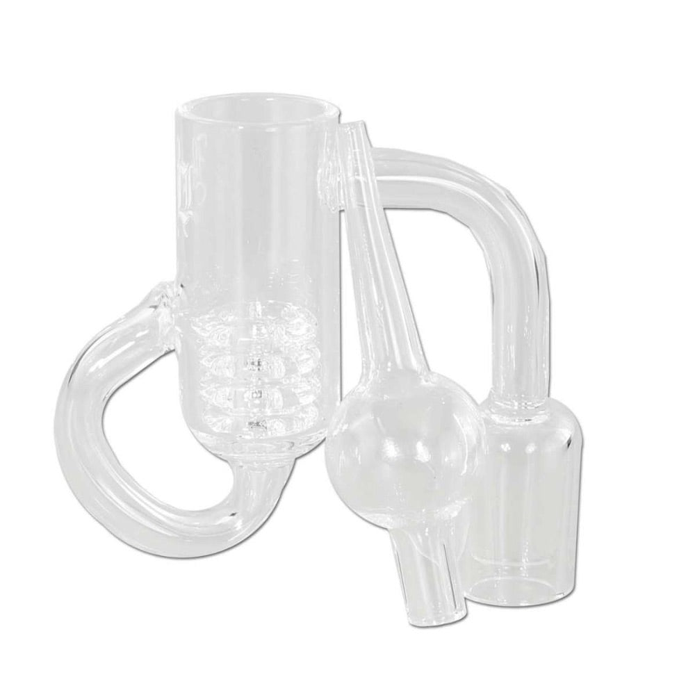 Black Leaf Loop Banger with Drum Perc and Carb Cap