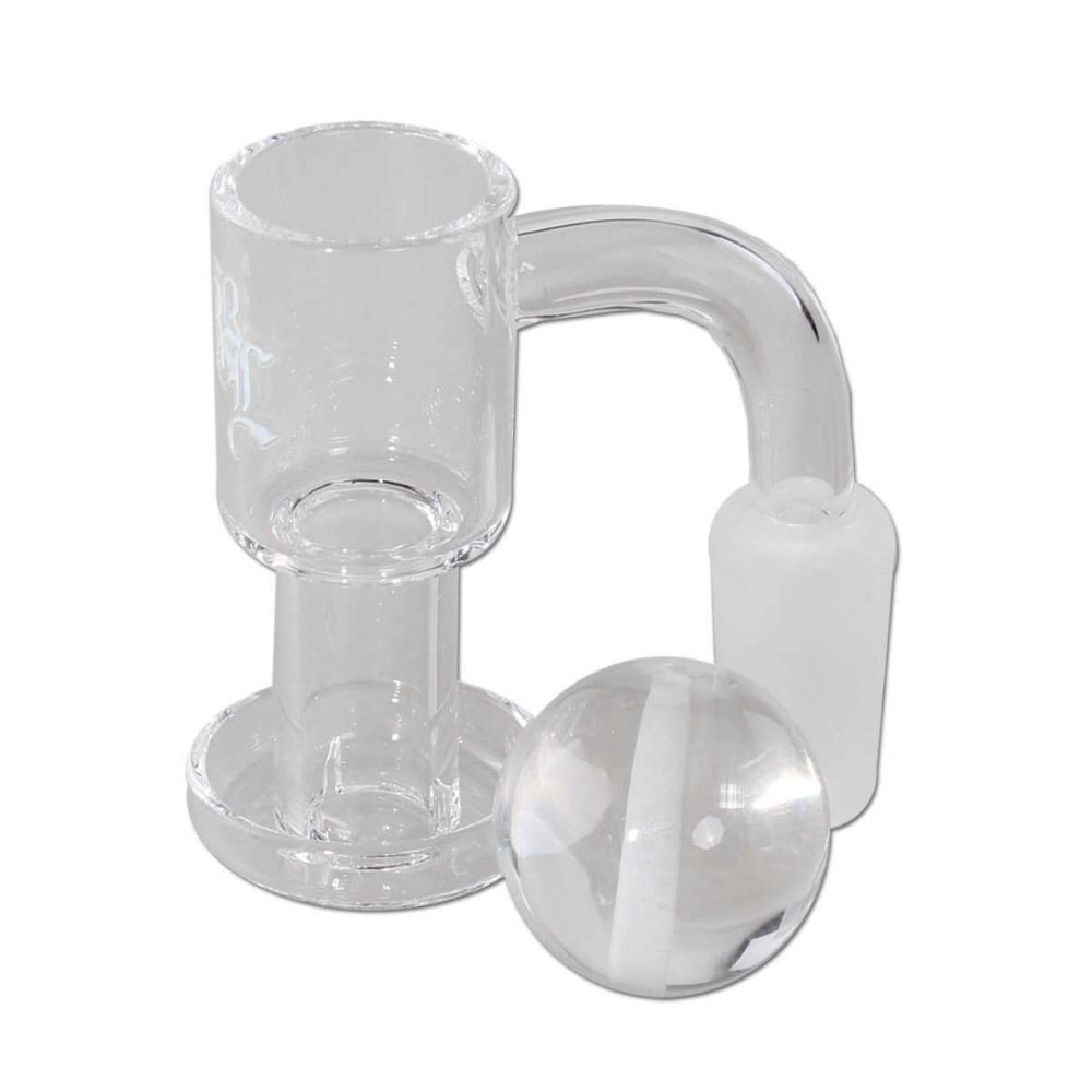 Black Leaf Terp Slurper Quartz Banger with Marble | 14.5mm | 90 Degree