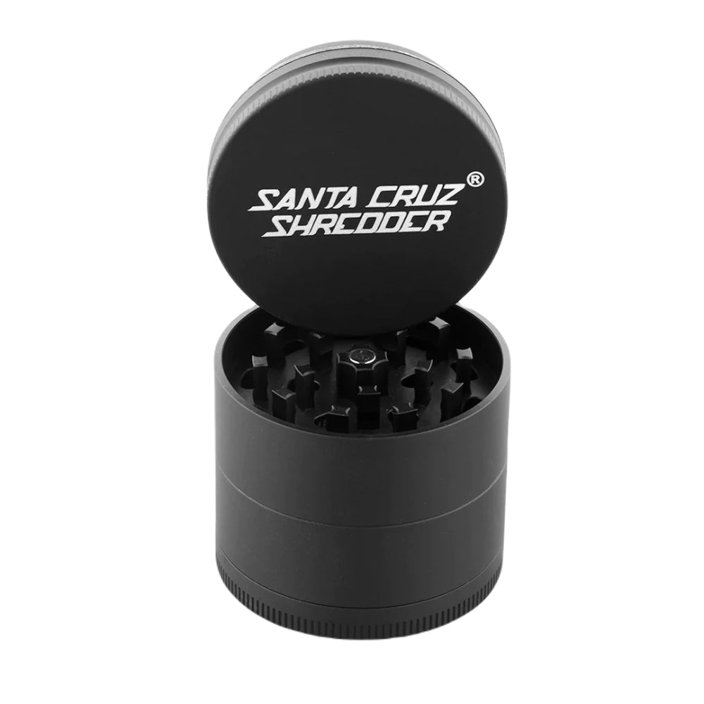 Santa Cruz Shredder Aluminum Herb Grinder | Small | 4-Part | Black