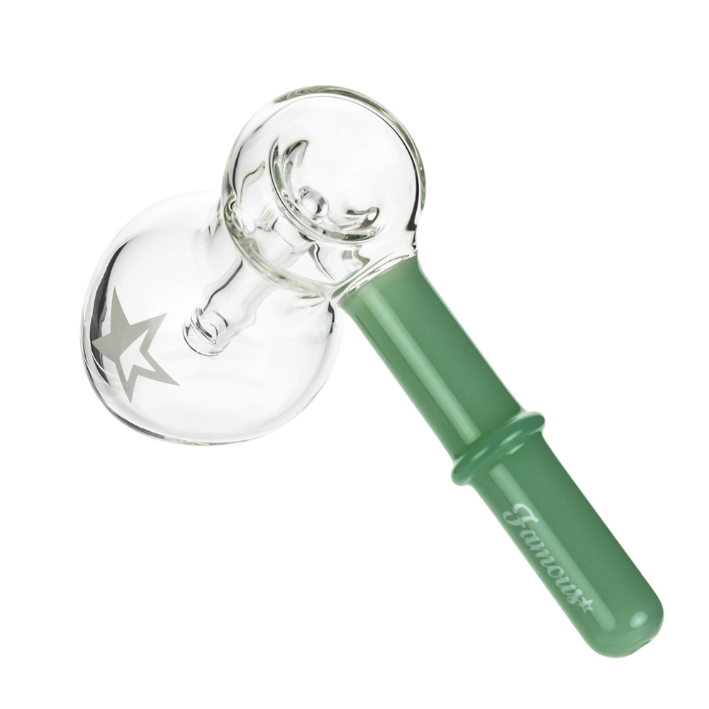 Famous X Hammer Herb Bubbler | Milky Teal | side view