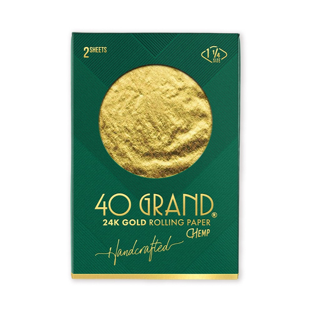 40 Grand 24 Karat Gold Rolling Papers | king size