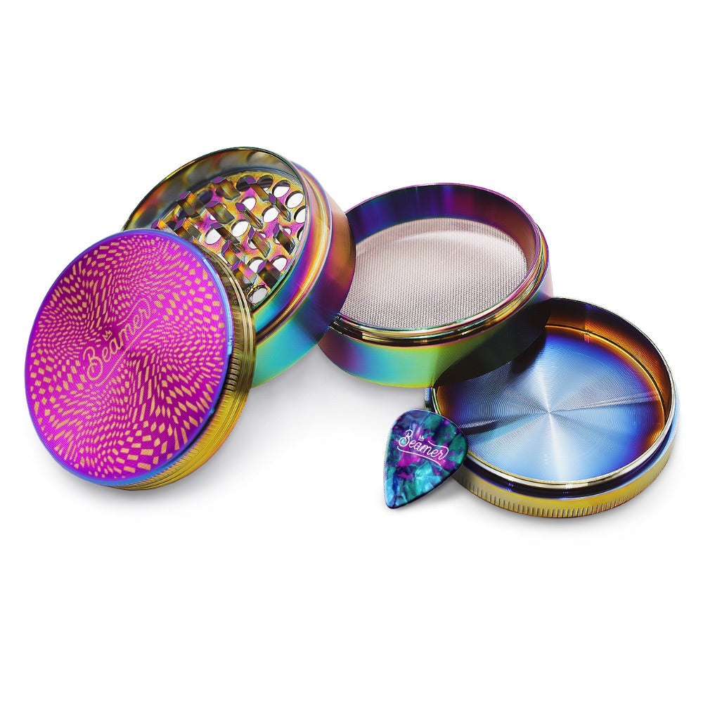 Beamer 4-Part Aircraft Grade Luminate Zinc Grinder | Psychedelic Race