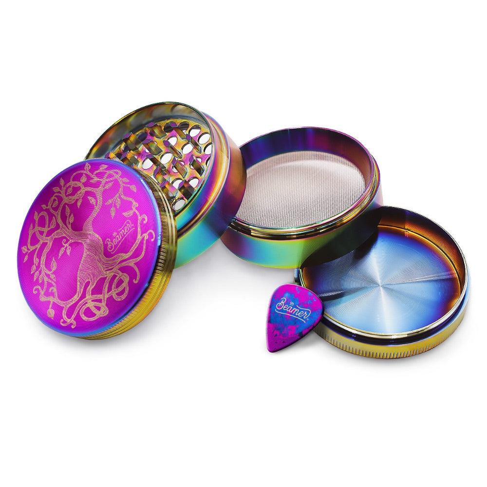 Beamer 4-Part Aircraft Grade Luminate Zinc Grinder | Tree of Life
