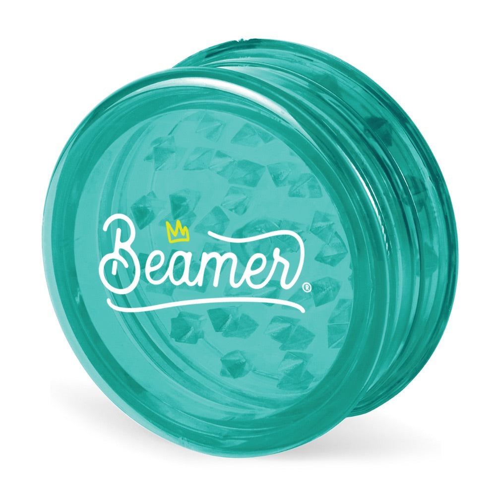 Beamer 63mm Crown Logo Design Virgin Acrylic Grinder | Teal