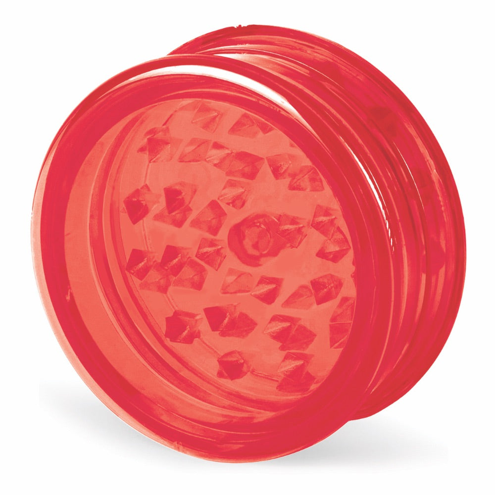 Beamer 90mm 3-Part No Logo Acrylic Grinder | red