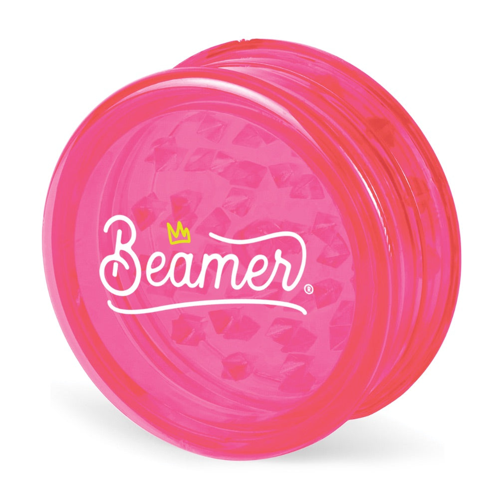 Beamer 90mm Crown Logo Designs Virgin Acrylic Grinder | pink