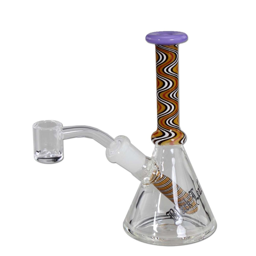 Black Leaf Colored Wavy Mini Dab Rig