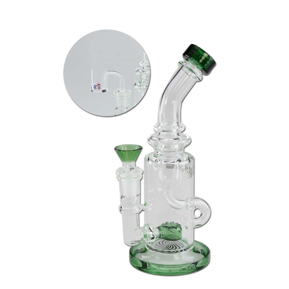 BLAZE Recycler Hybrid Dab Rig with Drum Percolator | Green