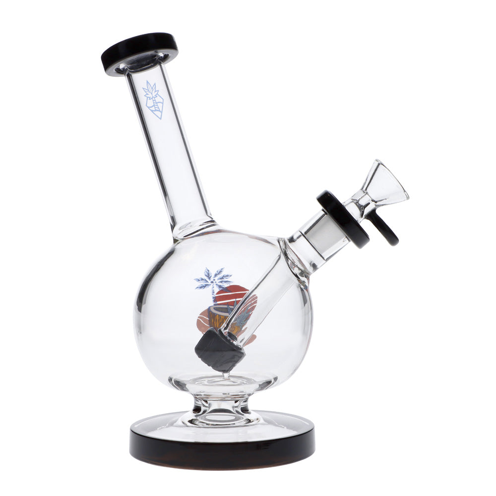 Cabana Cannabis Co. Bubble Base Bong | Black | side view 4